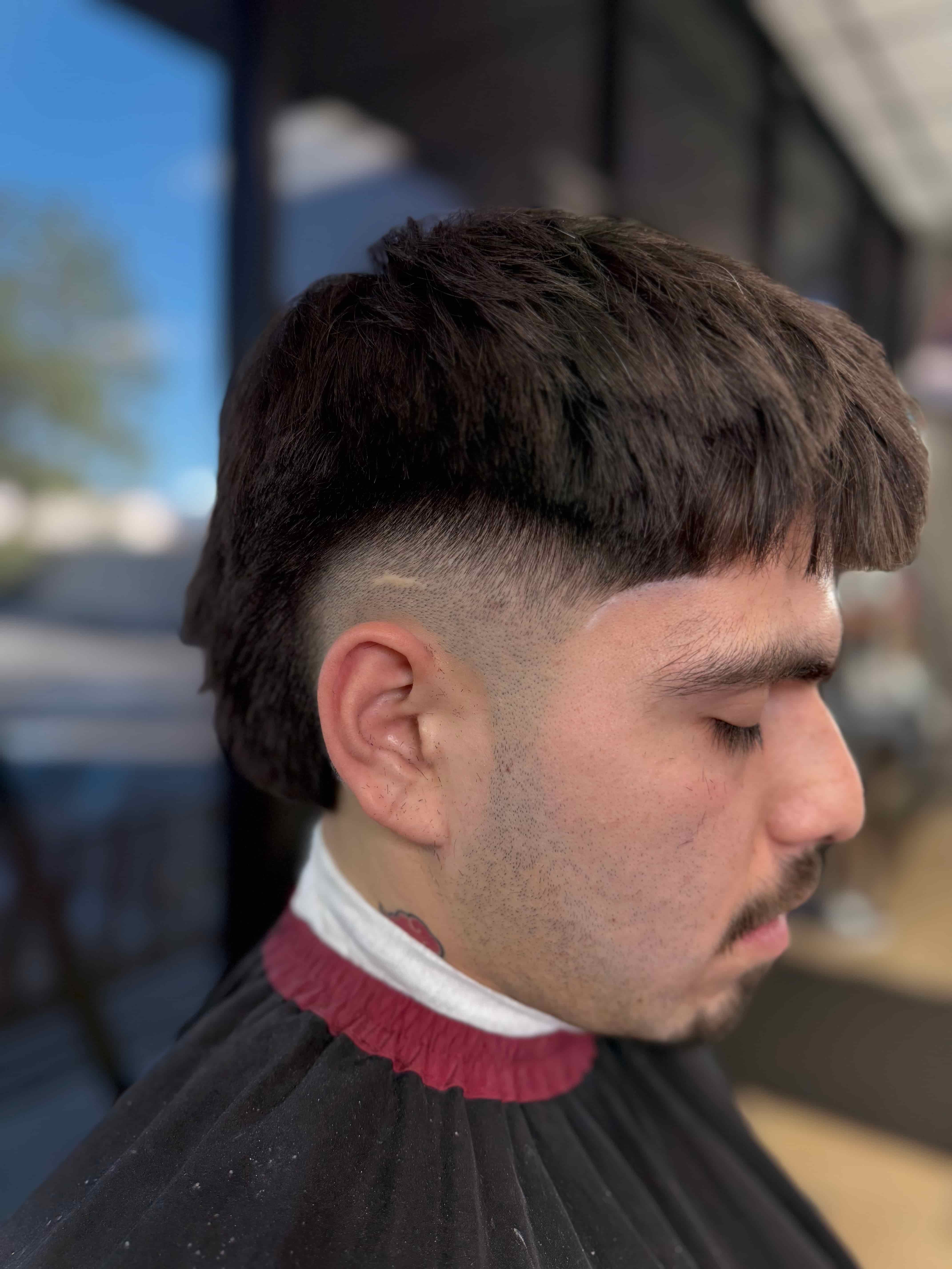 Voluminous pompadour hairstyle